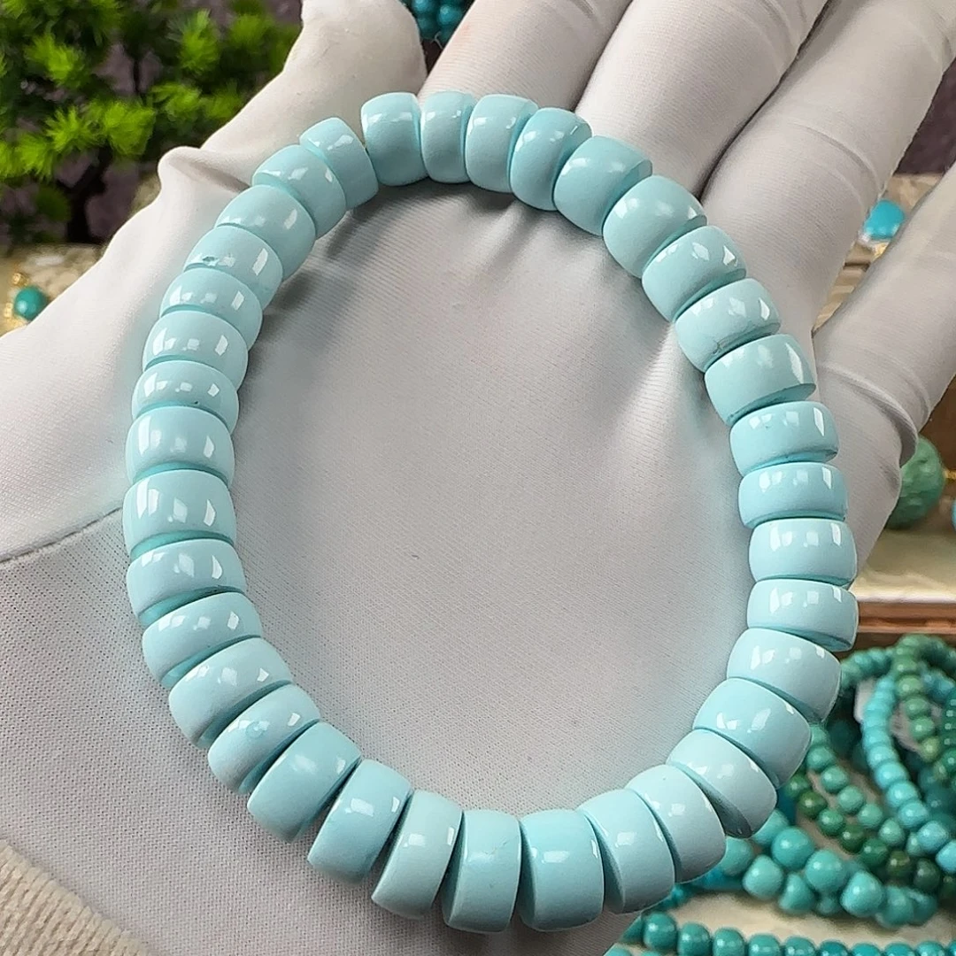 绿松石未镶嵌手串9.5mm