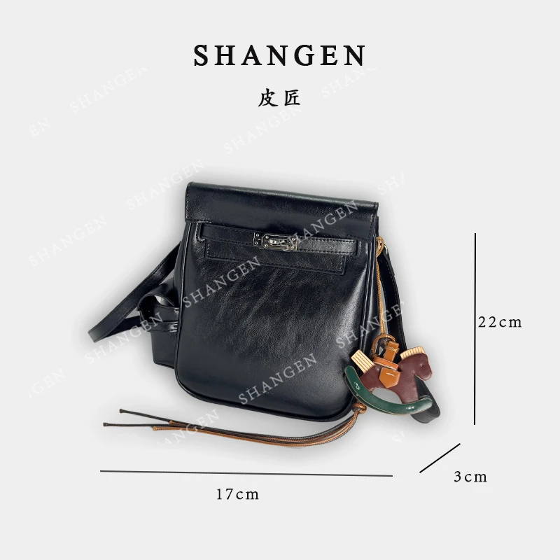 【云云甄选】QYX-81383-黑色-轻奢时尚女士新款手提单肩斜挎双肩包