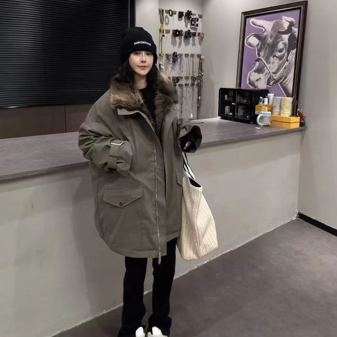 外套短外套百搭收腰复古港风抽绳复古军绿工装夹克