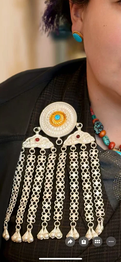 吊坠925银 扎西拉姆出品项链挂件复古