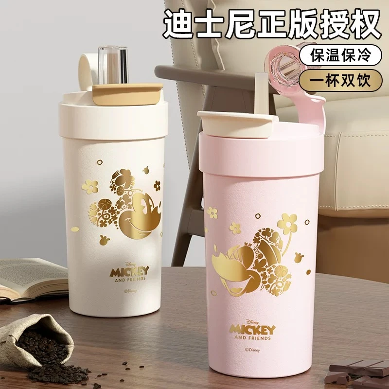 【小慧乱炸】迪士尼双饮咖啡杯316不锈钢便携500ML保温杯05030