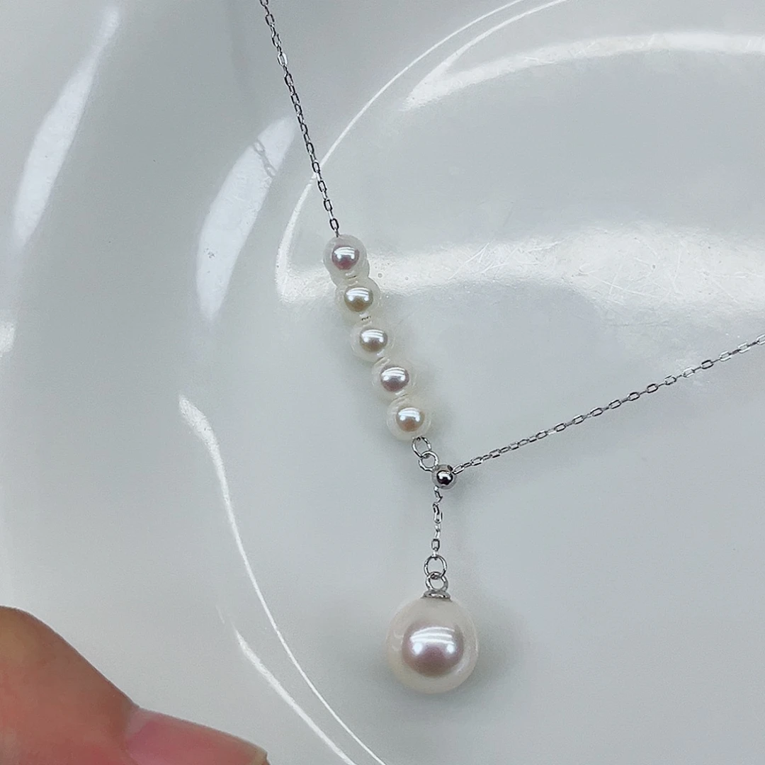 颈饰银S925镶嵌淡水珍珠