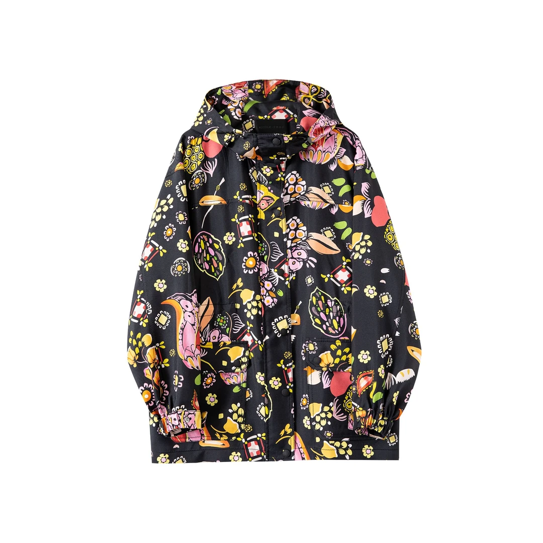 4NWT246【贵姐NICOLE】设计师高端定制斜纹绸百搭户外外套