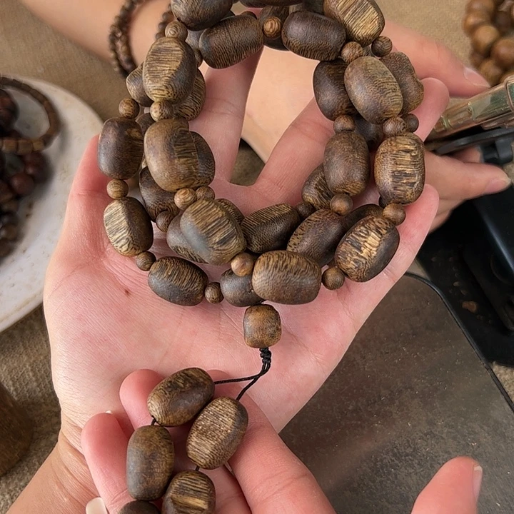 手串沉香奇楠沉香张勺子沉浮留疤63g多圈多样性发一