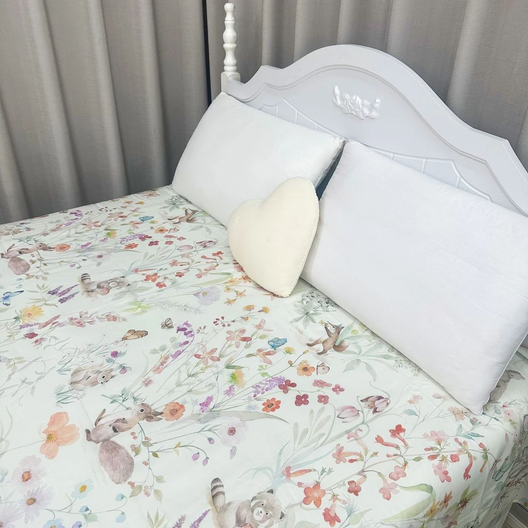 charming/千榕轻奢款天丝印花单床单机洗丝滑夏天凉感