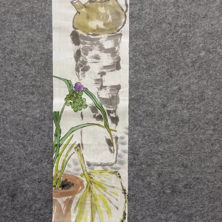 竖款大鱼书画艺术作品