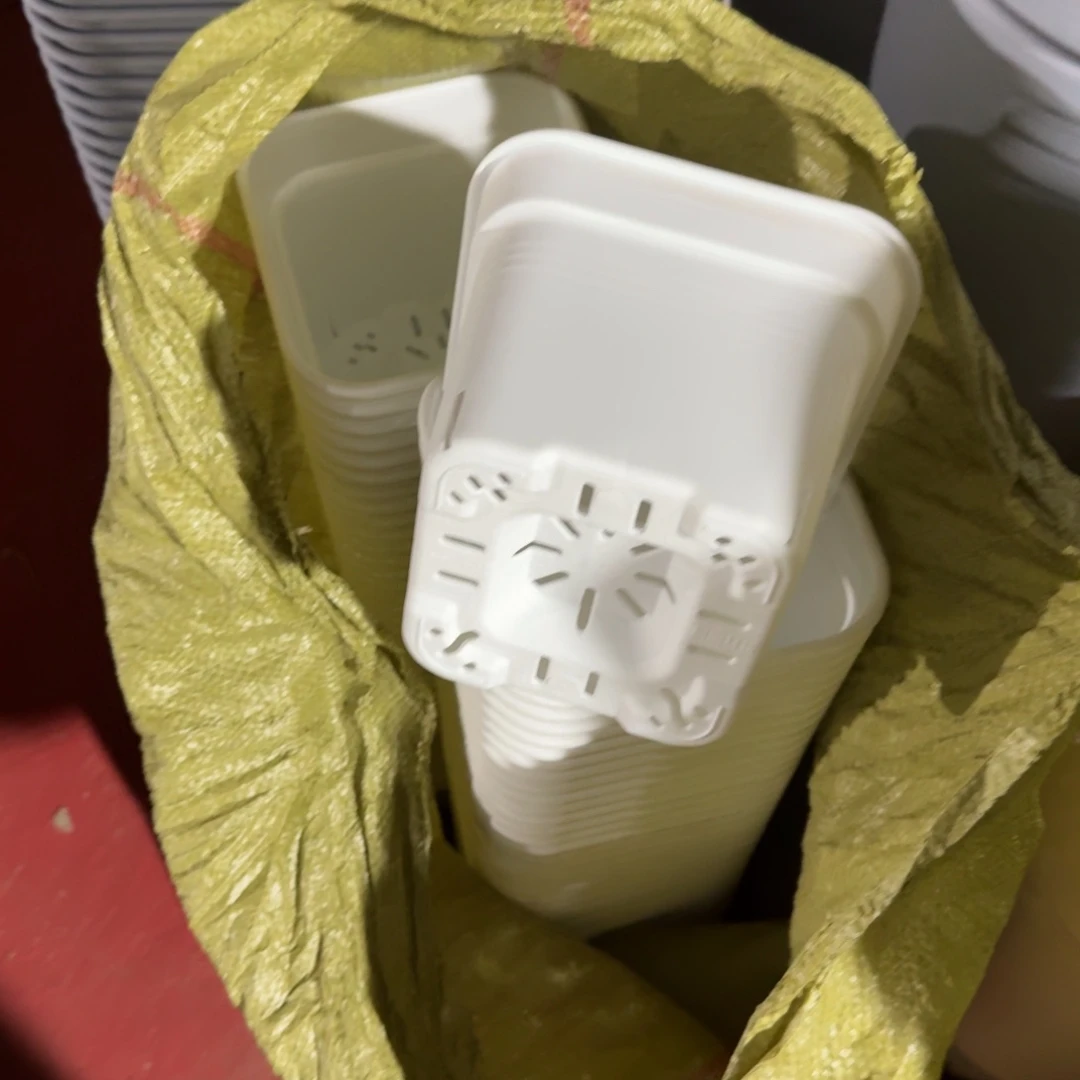 方1号10个盆10个托盘白色口径16高14