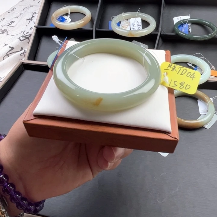 未镶嵌手镯和田玉玲珑美镯57.6