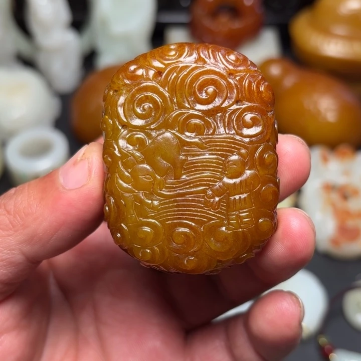 和田玉未镶嵌挂件