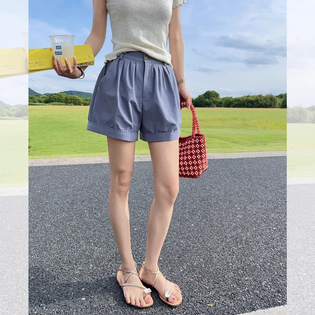 莉贝琳sisy蓬蓬短裤百搭宽松显瘦显腿长气球短裤夏S25204TR05