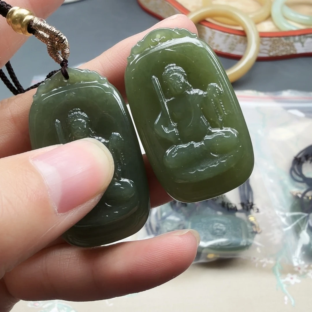 和田玉未镶嵌颈饰33鸡