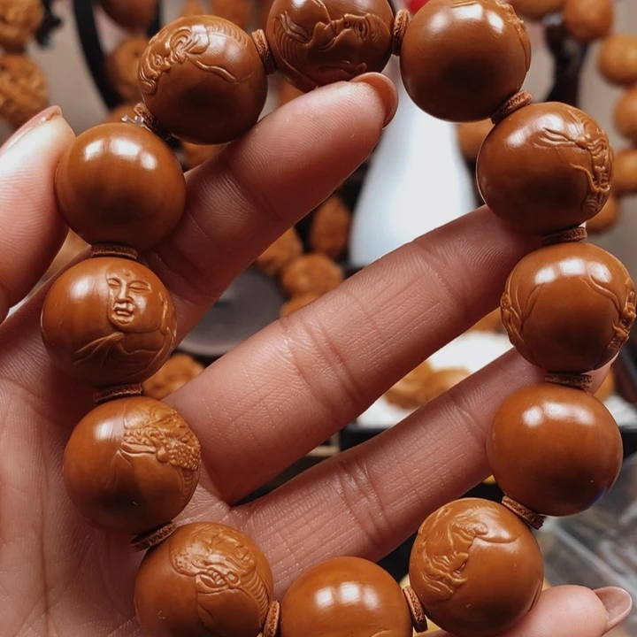 橄榄核手串/手链光珠罗汉1.8