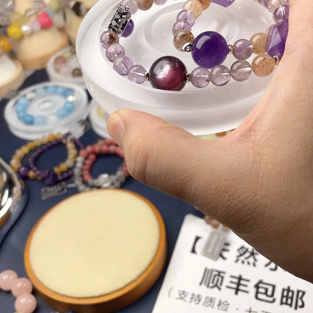 银S925镀金镶嵌手链水晶