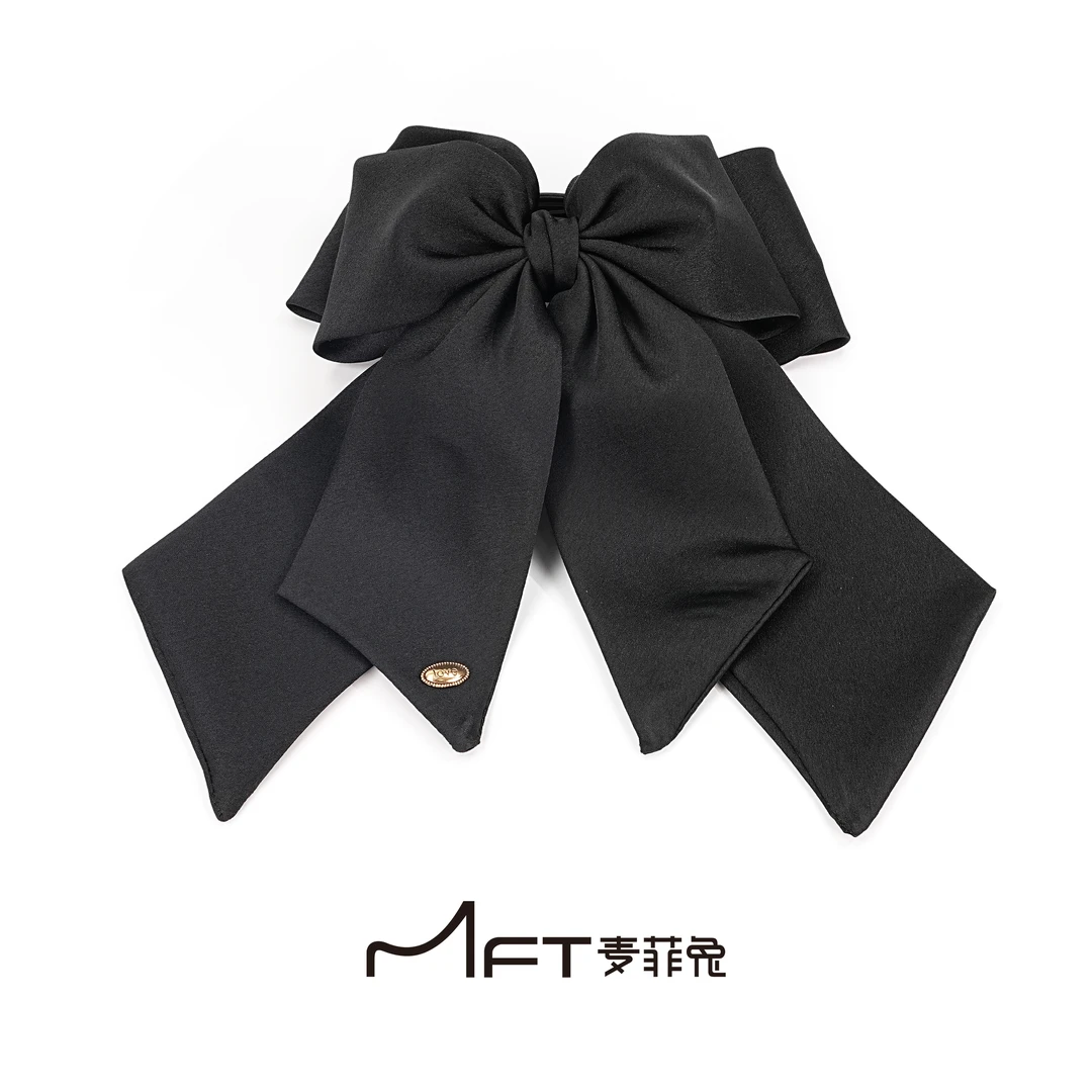 雾漫马尾夹法式欧美风抓夹日韩少女双层蝴蝶结气质时尚百搭发夹