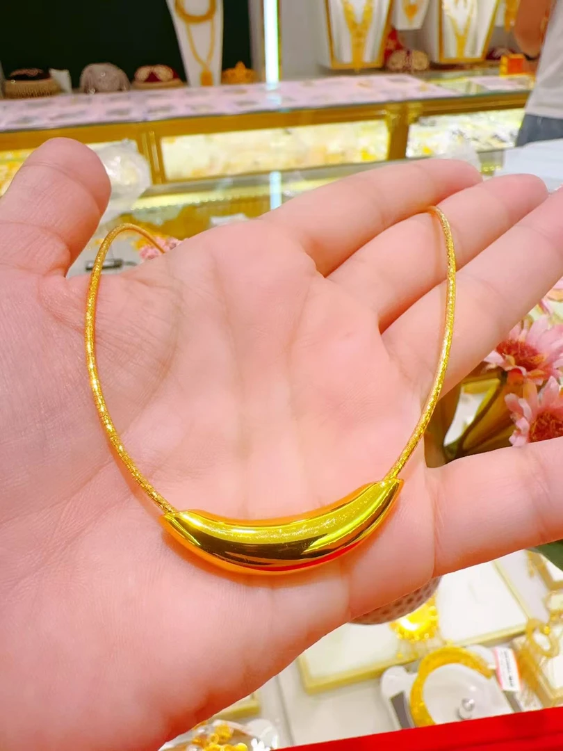 合金项链 0.25g 月牙项链