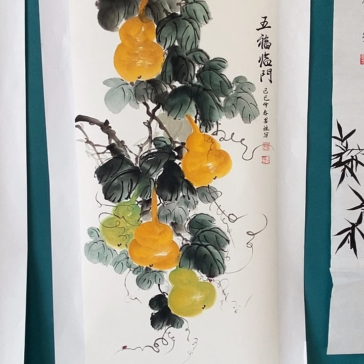国画三尺手绘花鸟