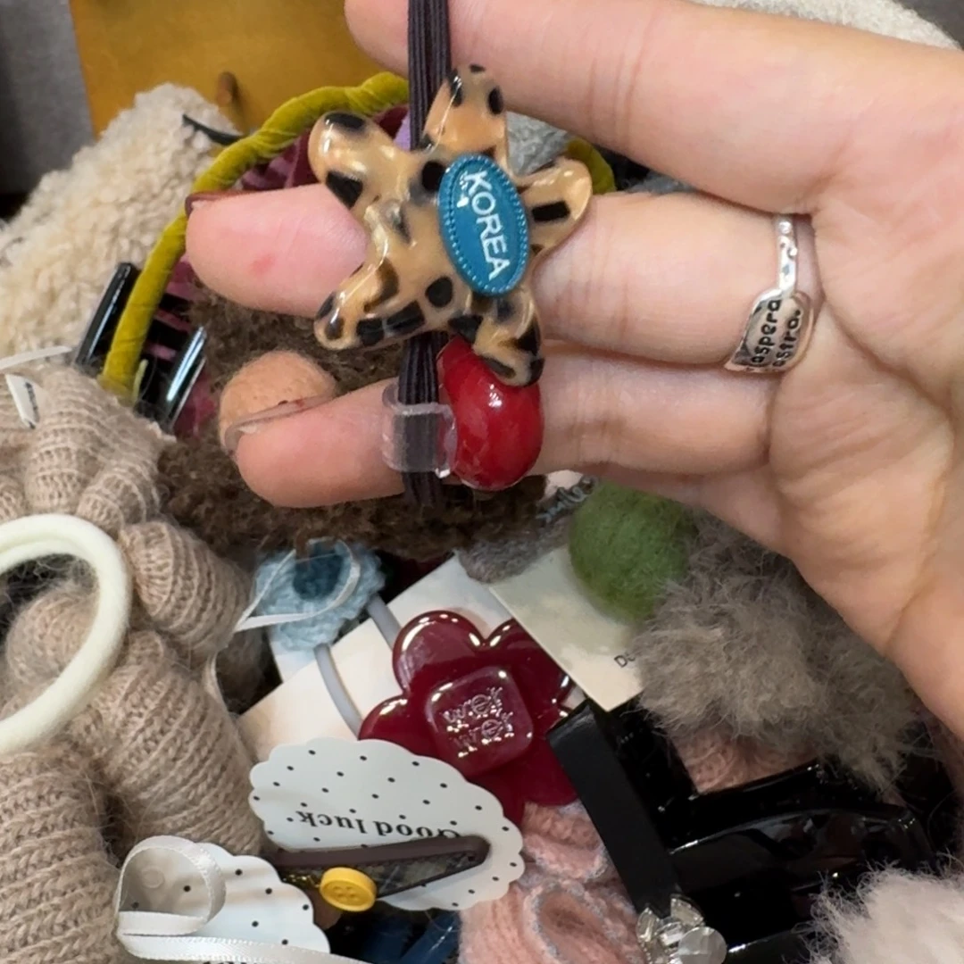 布艺铁合金红豆海星发圈