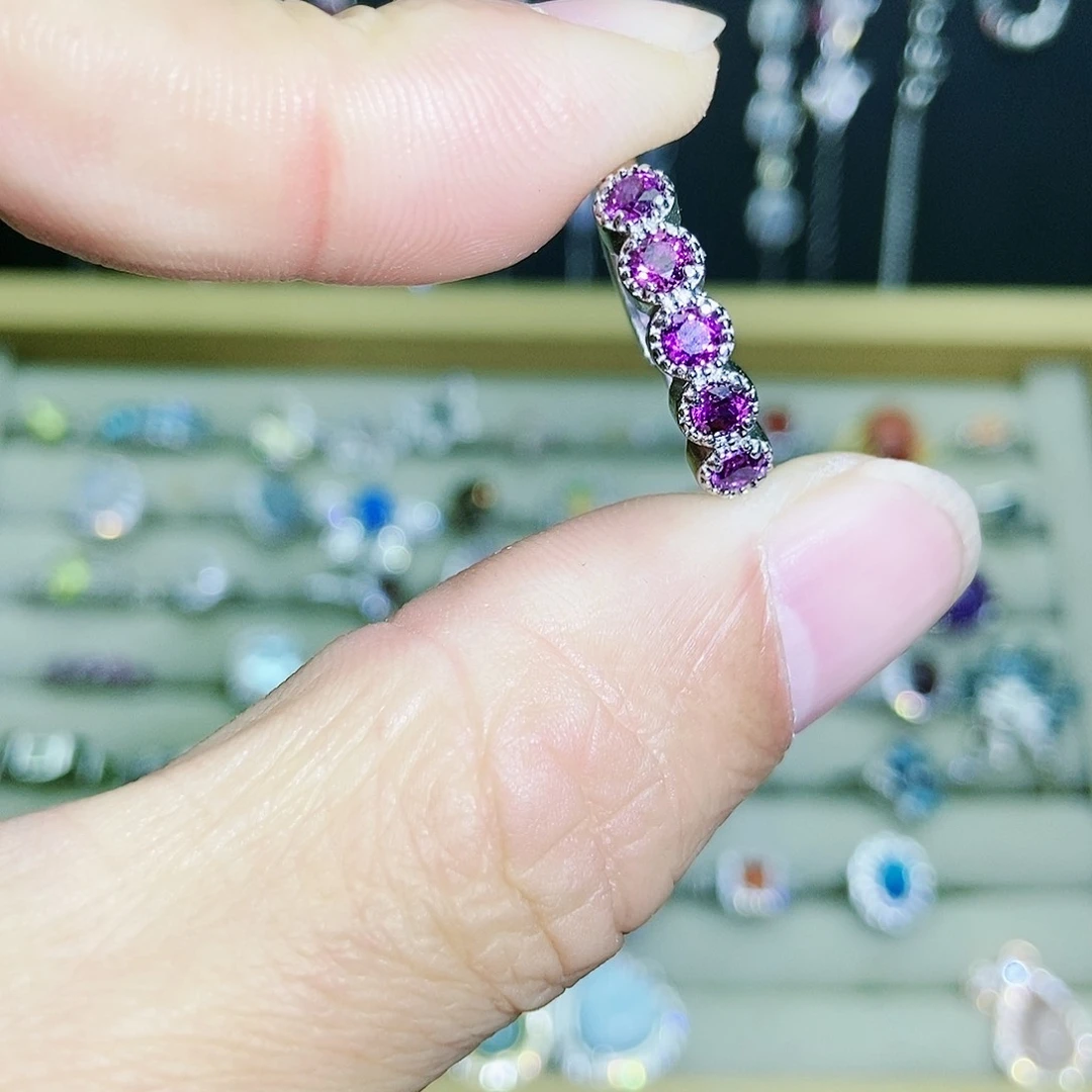 【闪购商品】未镶嵌戒指石榴石（紫牙乌）