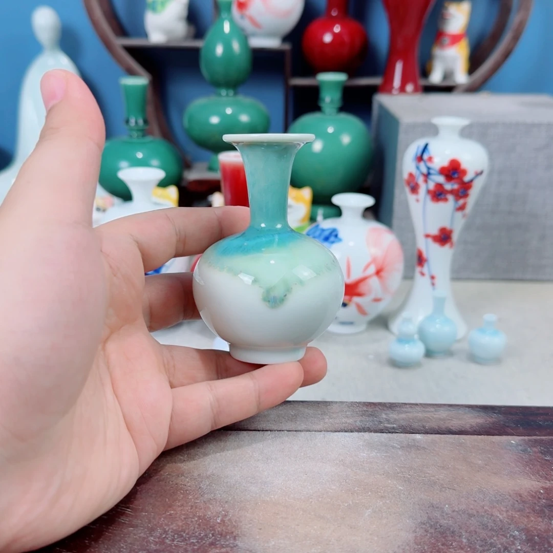 陶瓷手工小花器摆件