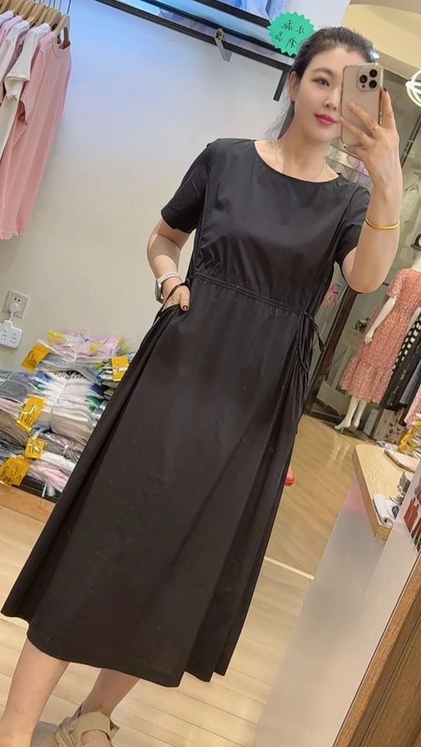 水淼2025夏季新款0409-时尚简约 连衣裙