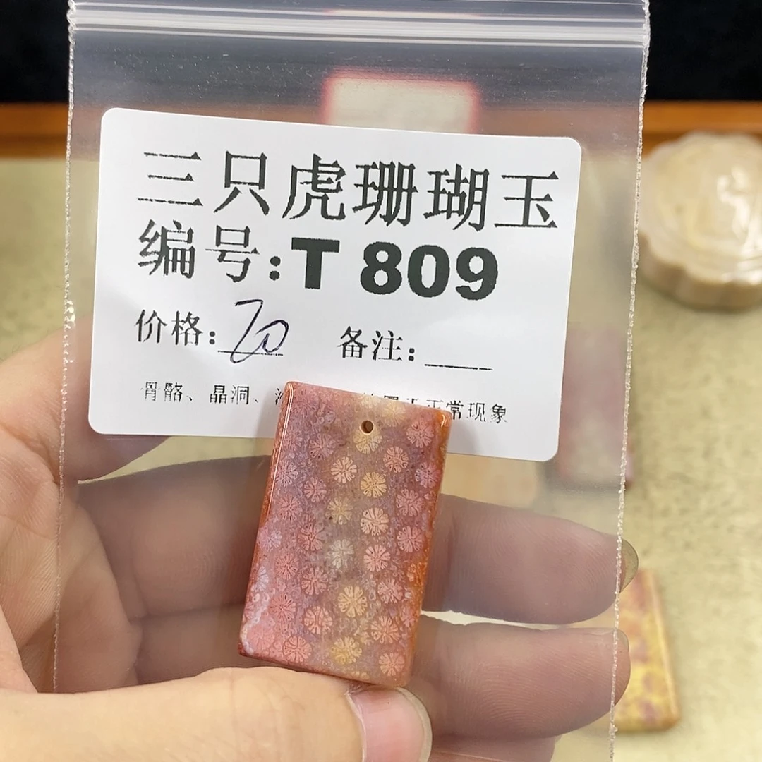 硅化珊瑚（珊瑚玉）1未镶嵌桃****1