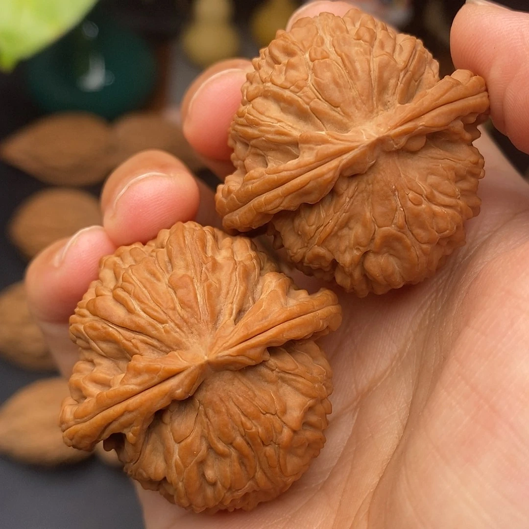 把件文玩核桃球白全品40