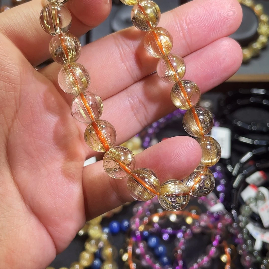 未镶嵌手链水晶?****金钛晶10