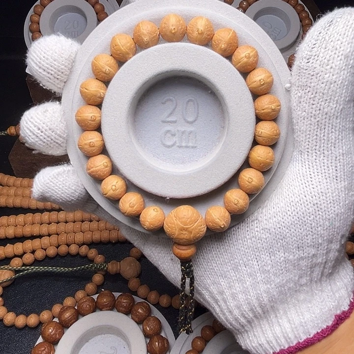 手串凤眼菩提11.5mm实心玉化皮