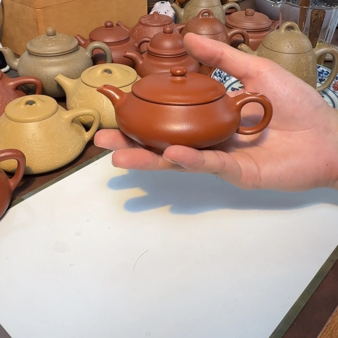 茶壶紫砂朱泥明炉微微瑕