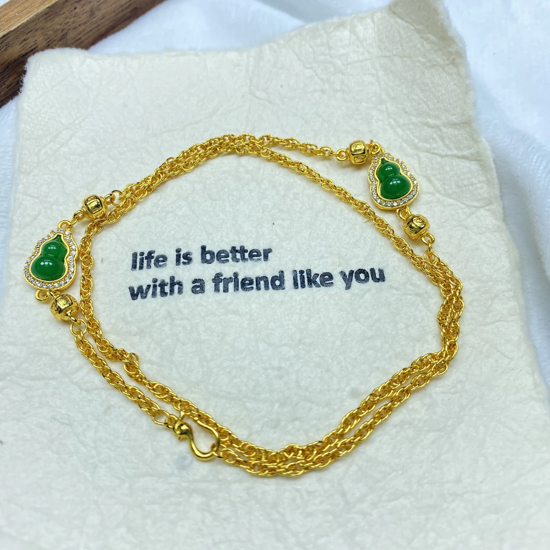 项链 项链 G黄色双绿葫芦项链多样性发一件44858