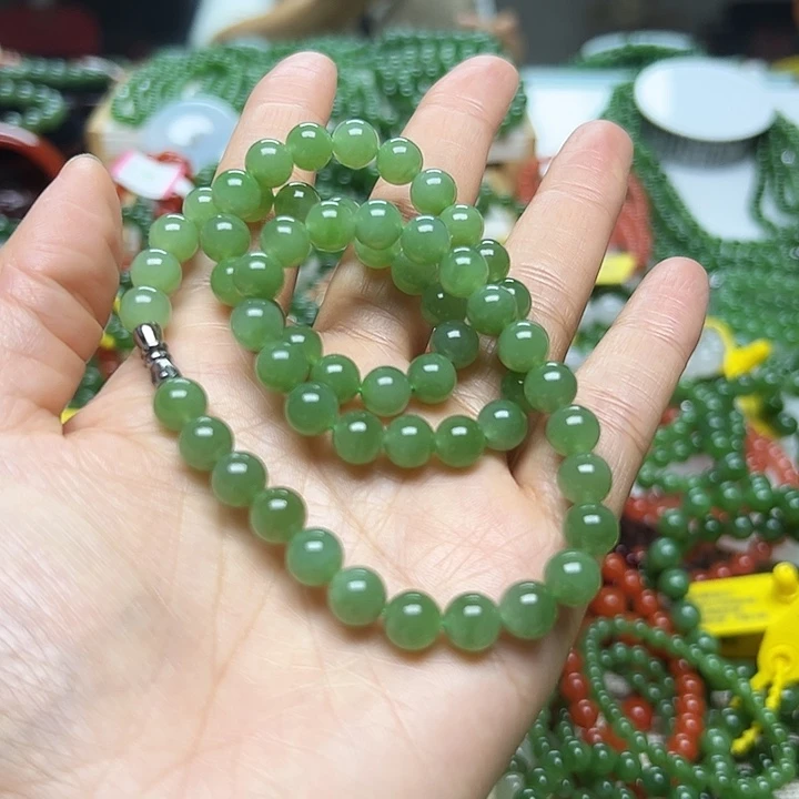和田玉（碧玉）未镶嵌手串