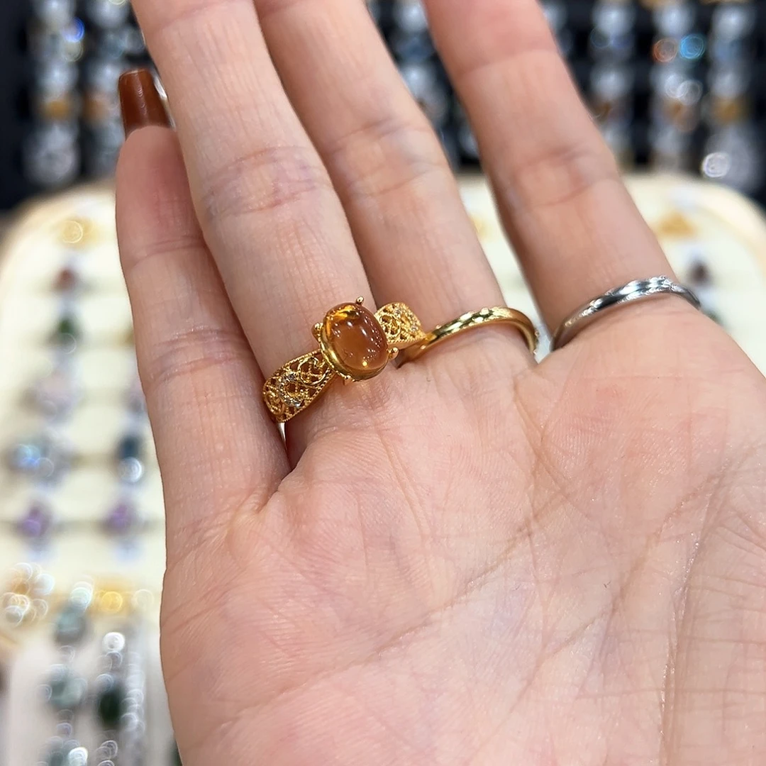 水晶金色拖不保色介意慎拍银色托不掉色银S925镶嵌W*_