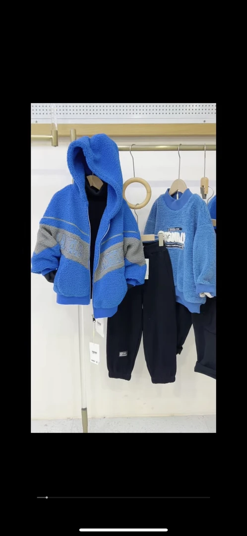 春秋冬季常规立领厚款拉链衫夹克大童女童保暖拼接