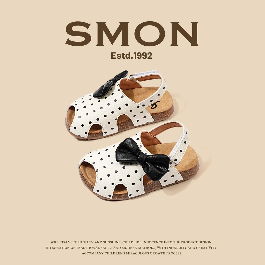 书萌特价儿童凉鞋女童沙滩鞋夏季新款宝宝波点公主鞋小女孩勃肯鞋