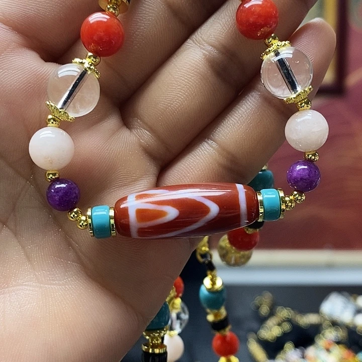 玛瑙/玉髓合金颈饰