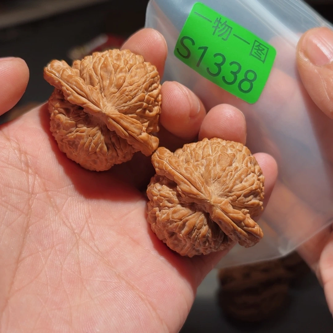 把件文玩核桃白狮子