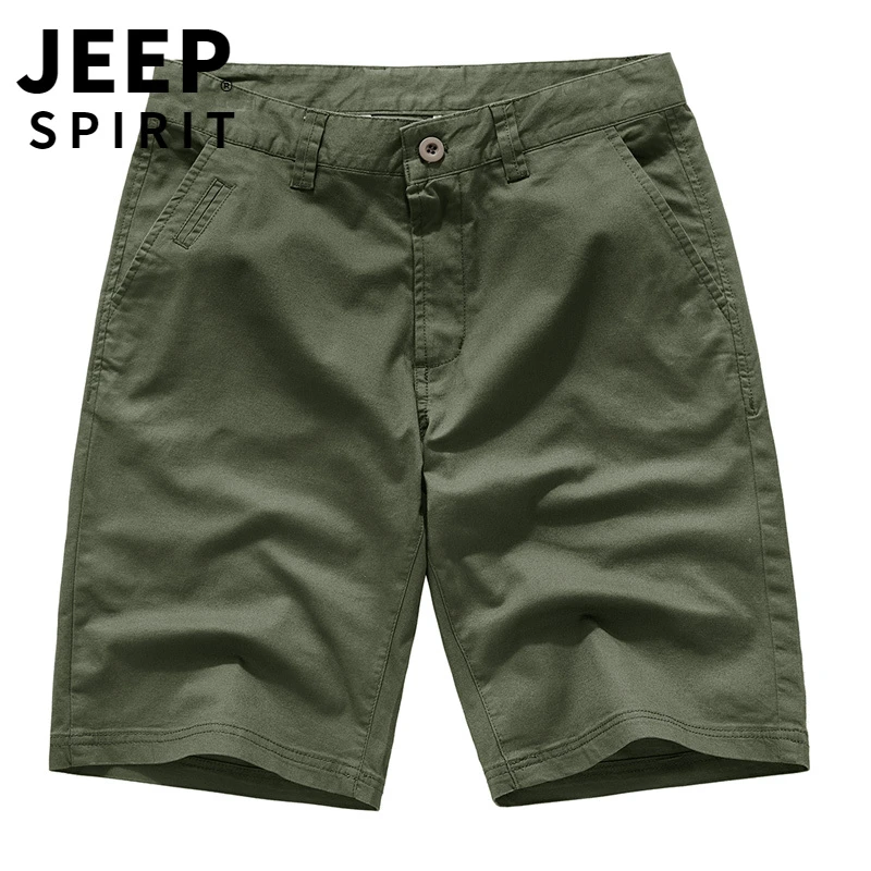JEEP SPIRIT吉普夏季男士大码短裤时尚百搭休闲薄款宽松直筒裤