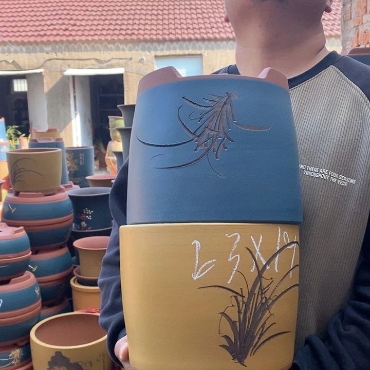 紫砂花盆盆栽花卉苗木