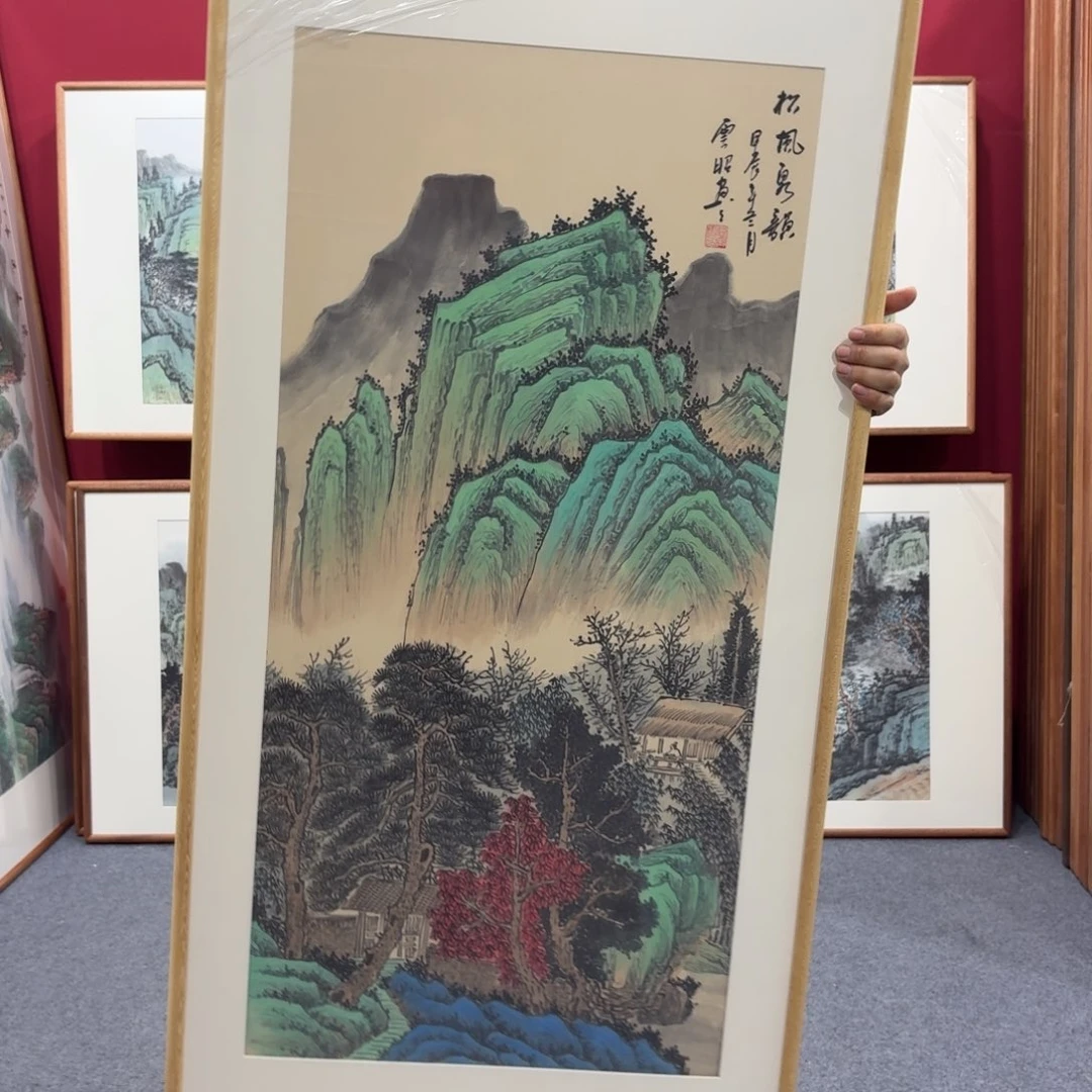 国画带框绘画120/60尺寸