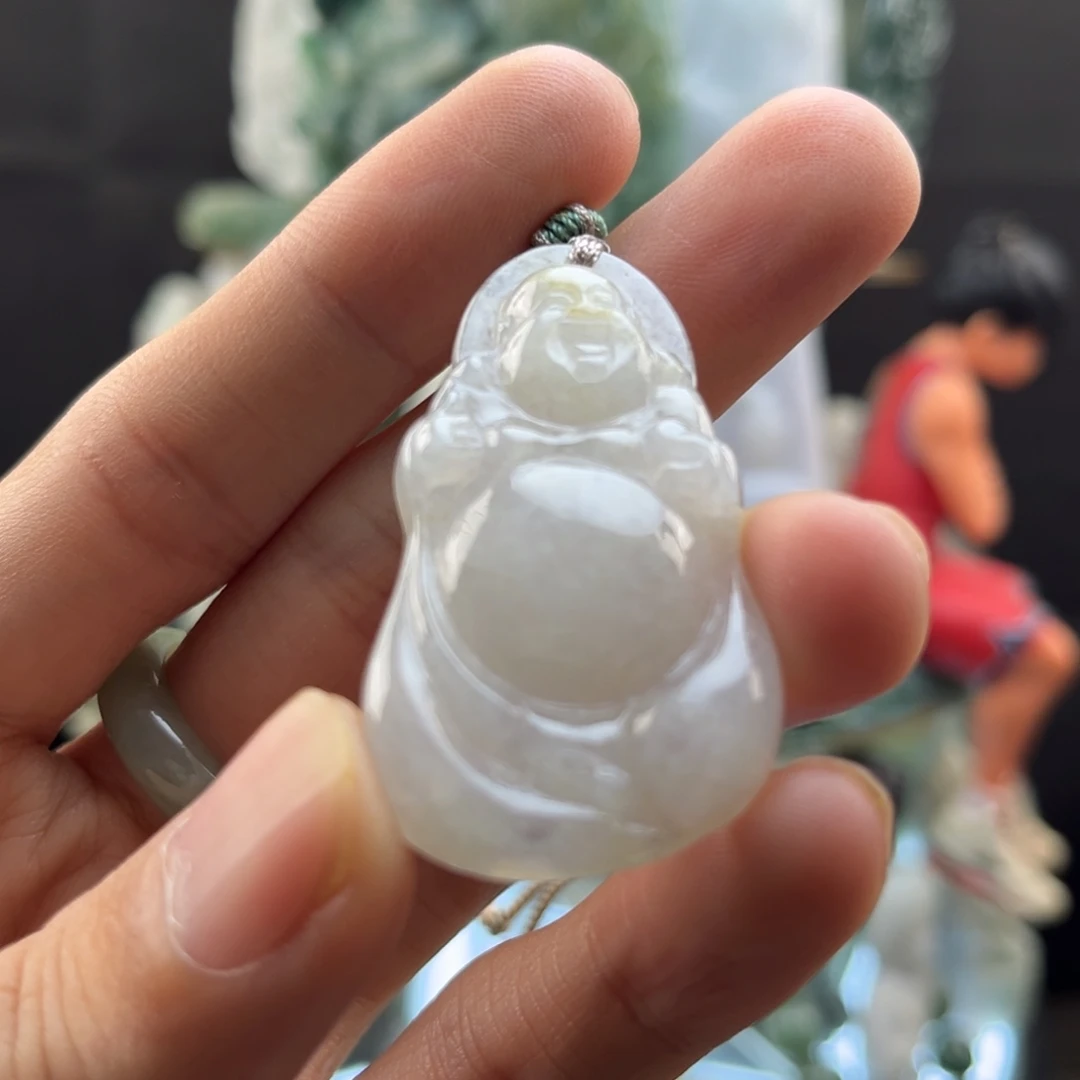 颈饰未镶嵌翡翠布袋佛