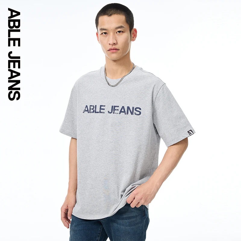 ABLE JEANS 25夏季新款男士宽松休闲简约LOGO短袖T恤