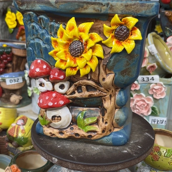 紫砂花盆粗陶材质多肉花盆