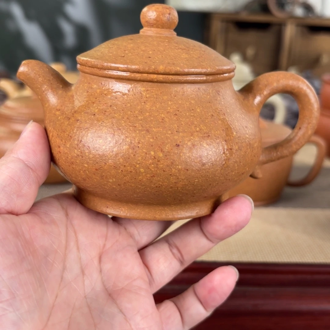 茶壶紫砂梨皮黄段潘壶230