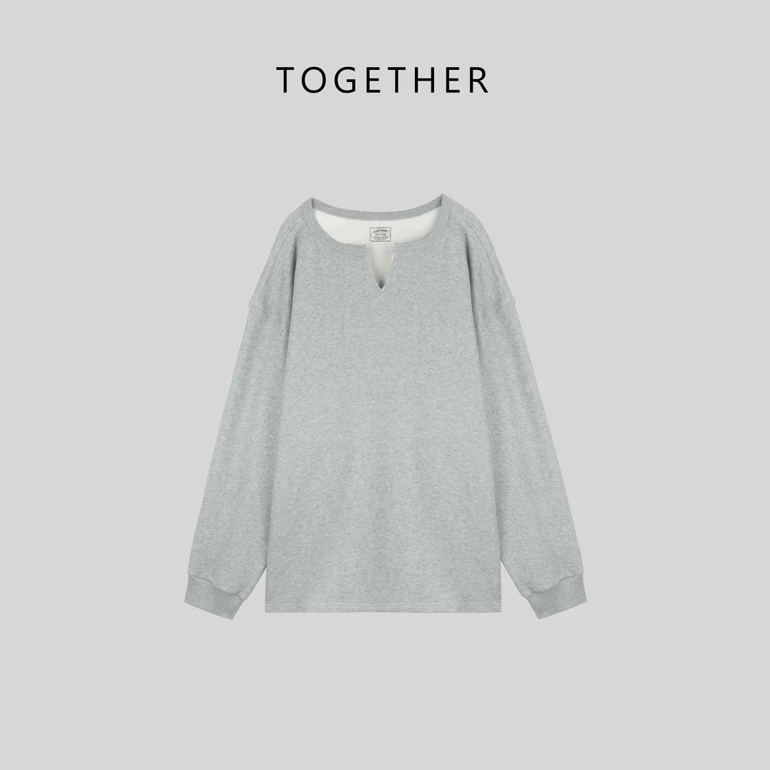 【Together】 · 半桃 · 秋季套头宽松休闲百搭卫衣上衣#71506