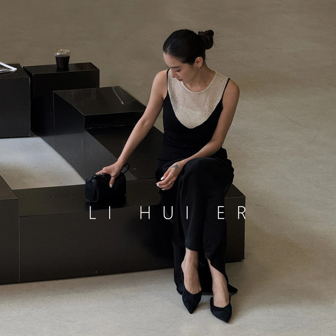 LiHuiEr李慧儿【松风栖云】夏季时尚极简设计师款背心上衣LL025321