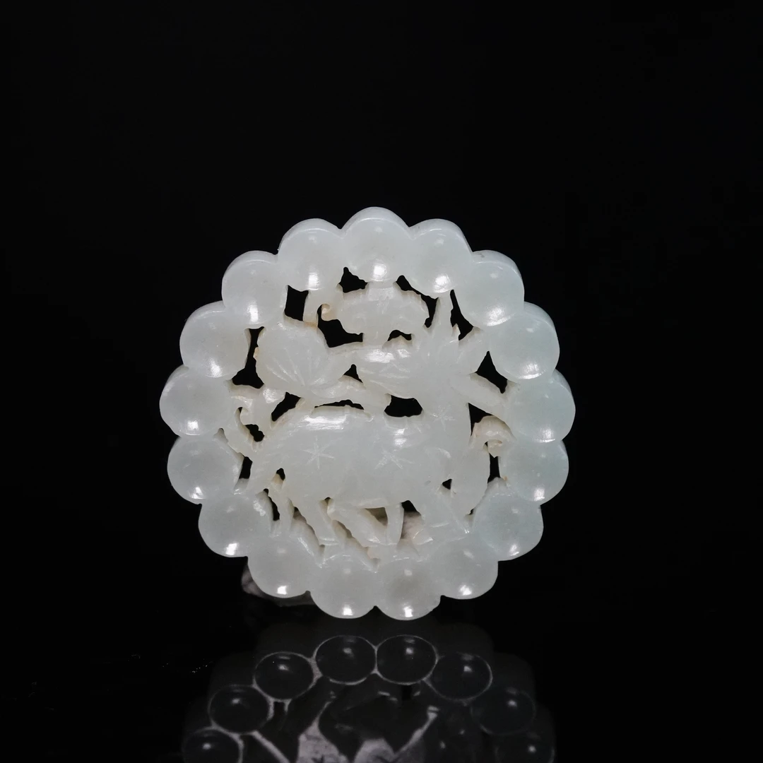 清代和田玉连珠福禄佩/105270/收藏/传承/【友谊文物商店】