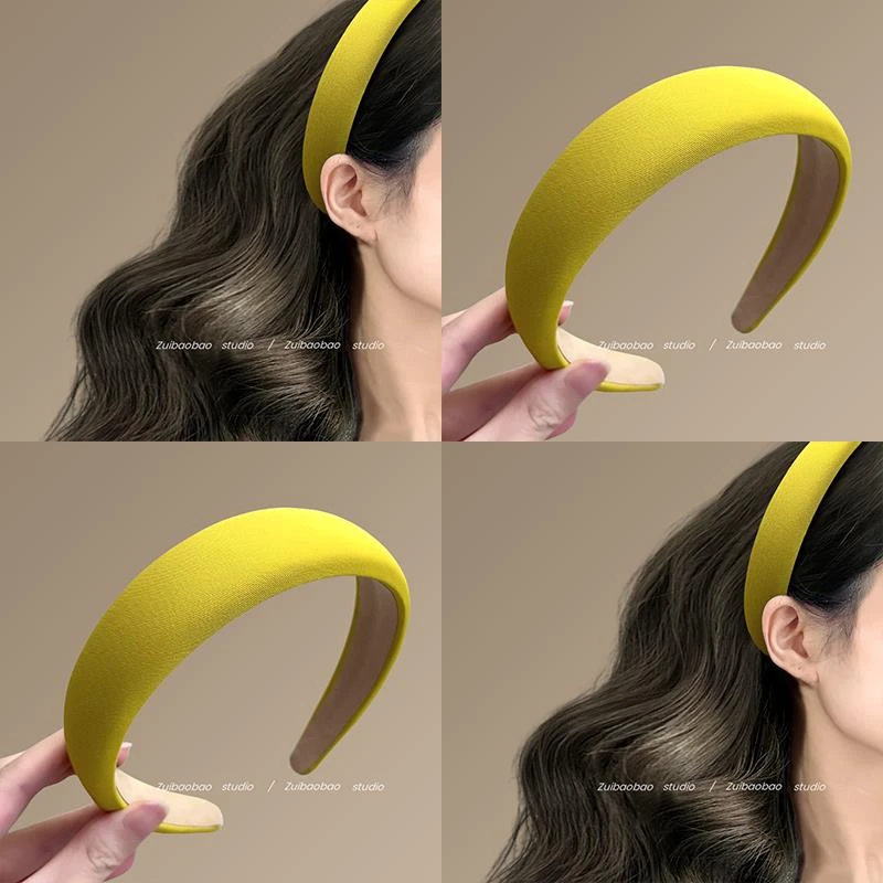 淡淡鹅黄~简约精致发箍女高颅顶压发头箍百搭显脸小旅行发夹发饰