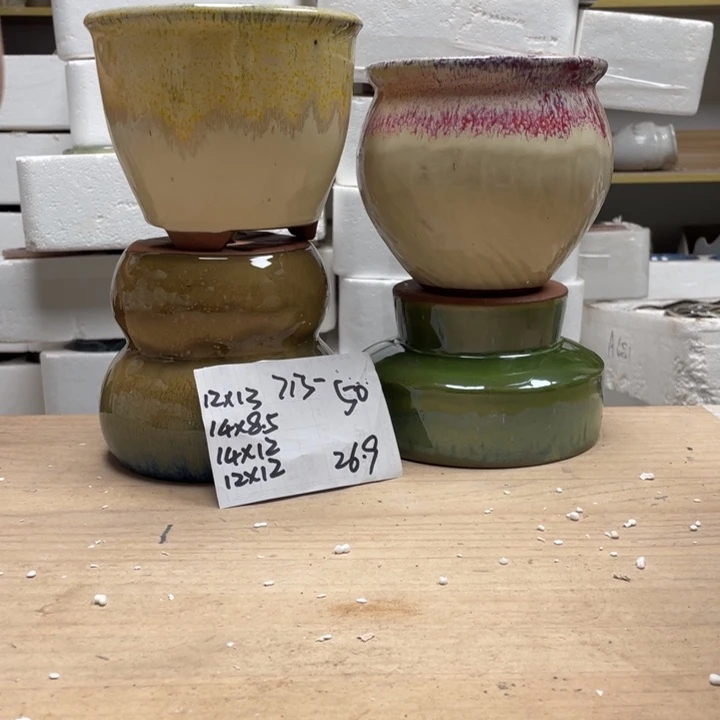 紫砂花盆多肉陶土花盆微瑕50