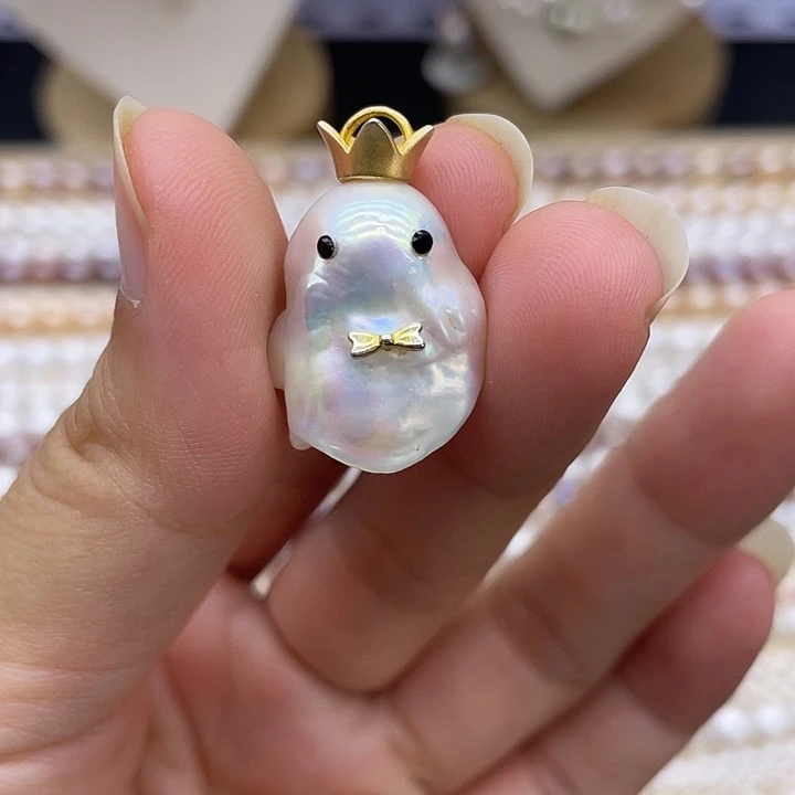 淡水珍珠银S925镶嵌颈饰