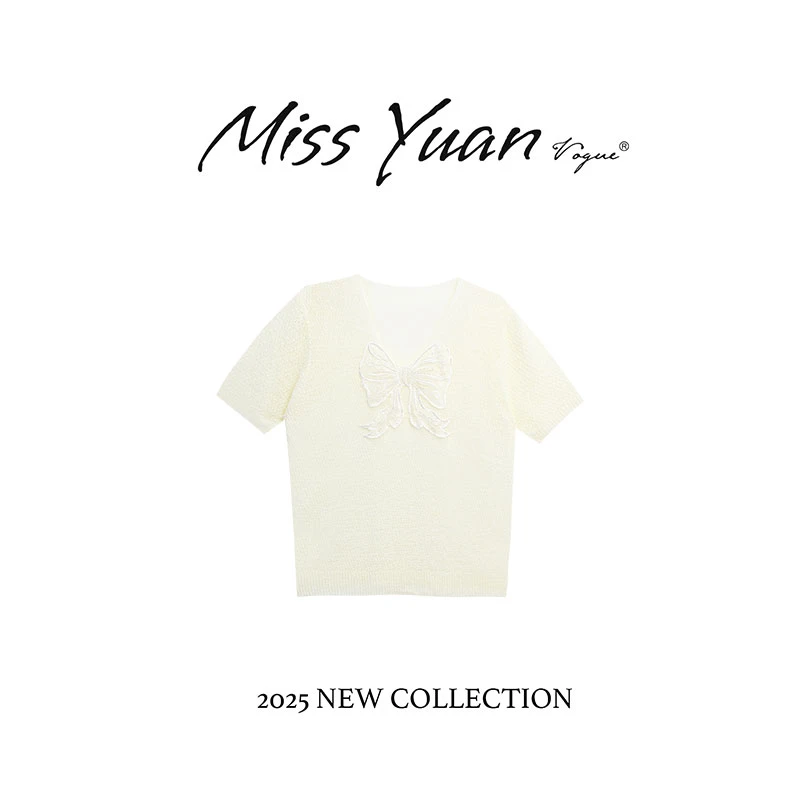 M.Y.媛总 2025秋季新款气质名媛百搭蝴蝶针织衫上衣女1LY2730D
